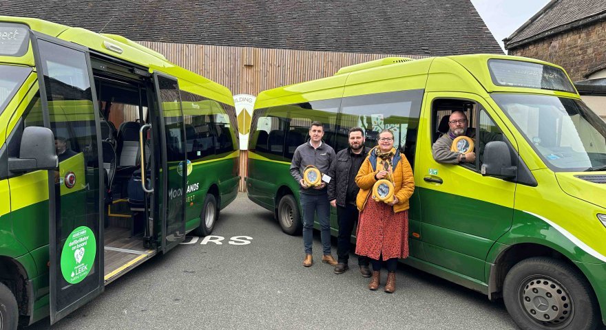 Three defibrillators become permanent passengers aboard Ashbourne Community Transport’s buses